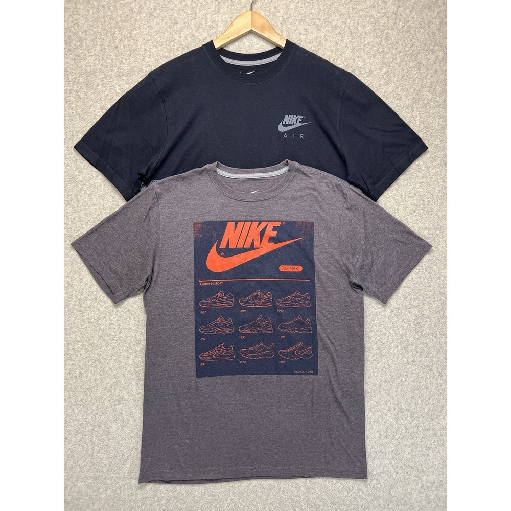 Nike T Shirt Bundle Mens Large Air Max‎ Graphic Black Gray Lot 2 Streetwear